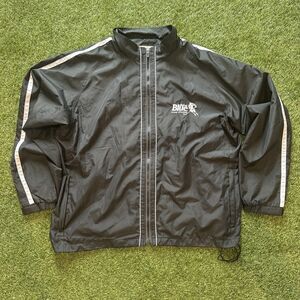 Vintage 90’s Labatt Blue Hockey Challenge Black Windbreaker Mens Large Carha Y2K